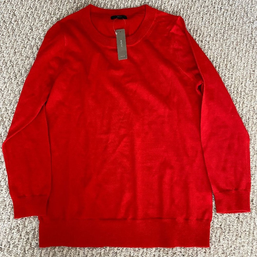 Red J. Crew Tippi Sweater